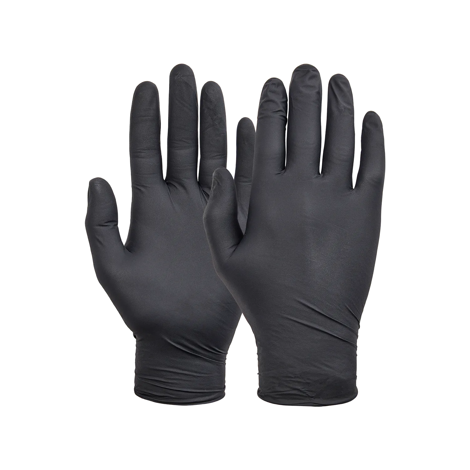 NORSE Disposable Black Schwarze Einweg-Nitrilhandschuhe - Größe 7/S, Box = 100Stück