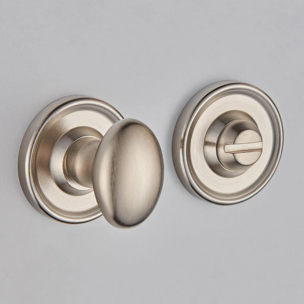 Oval Knob Turn And Release On Raised Edge Covered Rose - 2246
