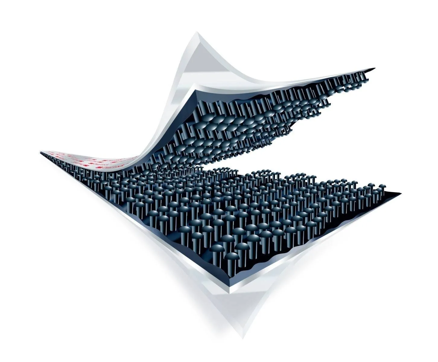 3M Dual Lock flexibler Druckverschluss mit hoher Soforthaftung SJ3542, Schwarz, 25,4 mm x 45,7 m, 5,7 mm, 26 Köpfe/cm2