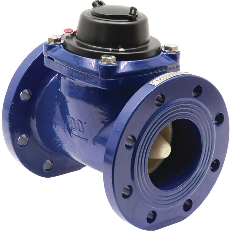 Granit Wasserzähler Typ Woltman DN65 waagerecht Turbinenrad quer zur Flussrichtung