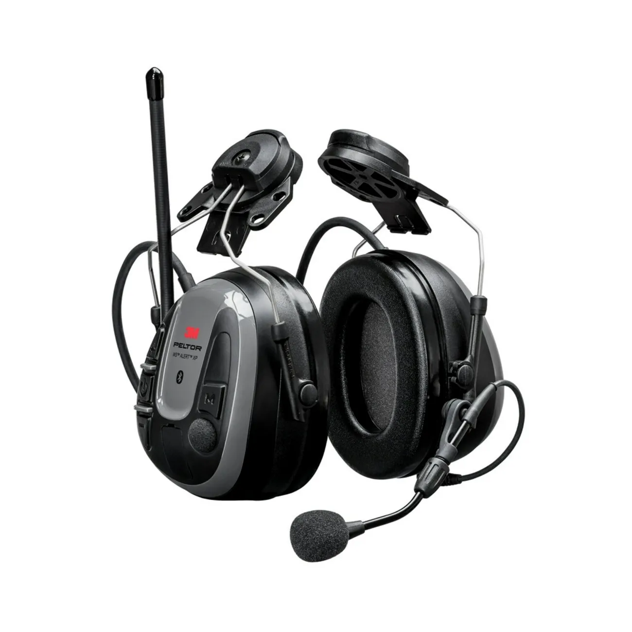 3M Peltor WS ALERT XP Headset, Bluetooth Singlepoint, UKW-Radio, Grau, Umgebungshören, App Steuerung, Helmbefestigung, MRX21P3E5WS6