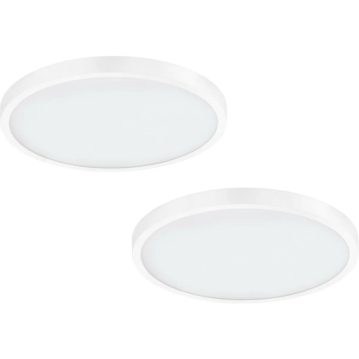 2 PACK Wall / Ceiling Light White 400mm Round Surface Mounted 25W LED 4000K