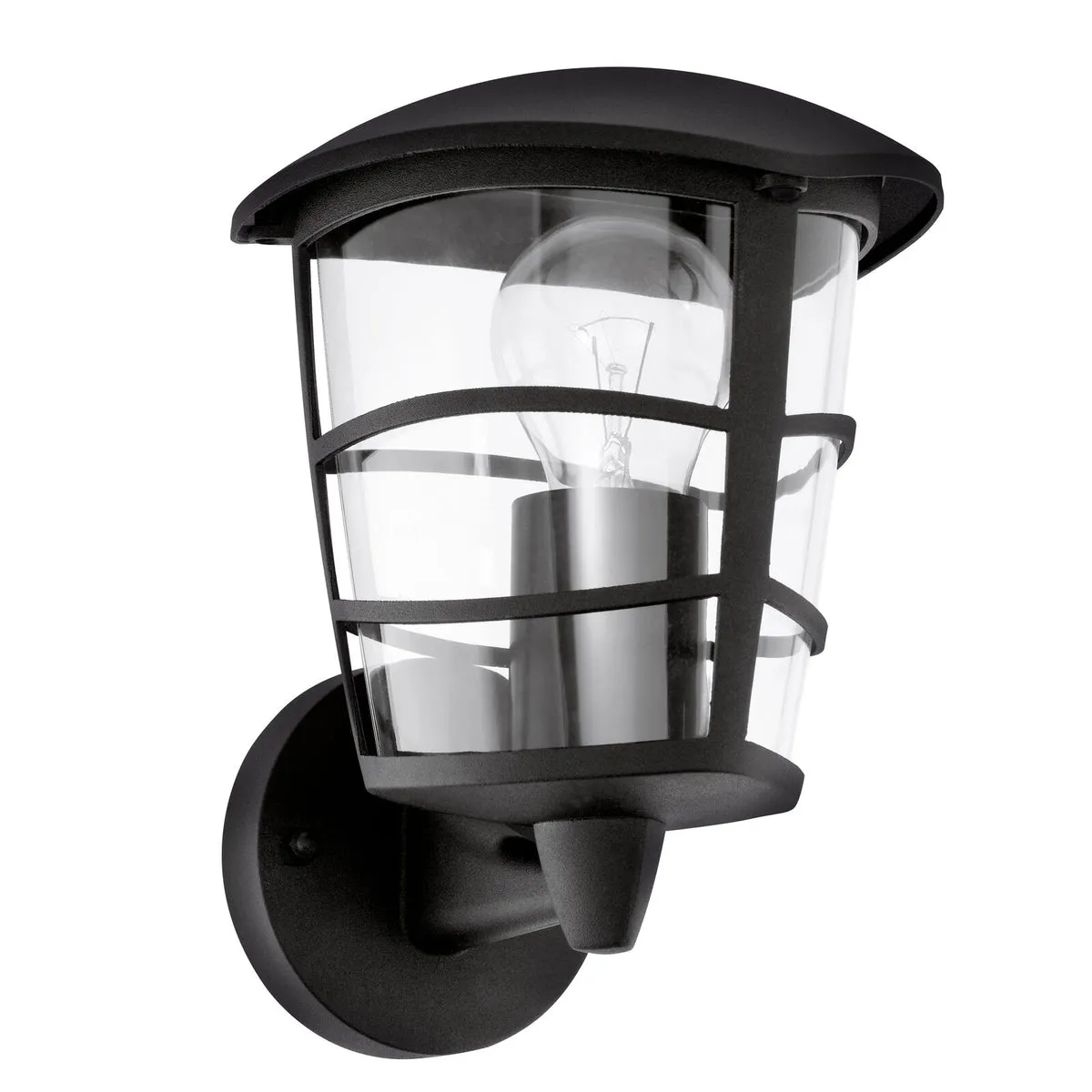 IP44 Outdoor Wall Light Black Modern Lantern 1 x 60W E27 Bulb Porch Lamp
