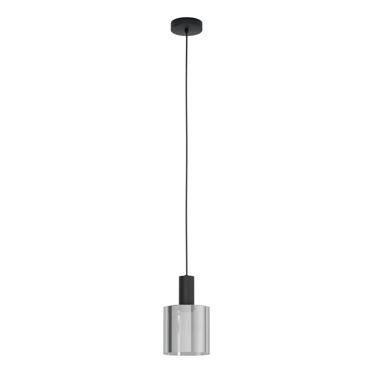 Pendant Light Colour Black Shade Black Transparent Glass Vaporized E27 1x40W