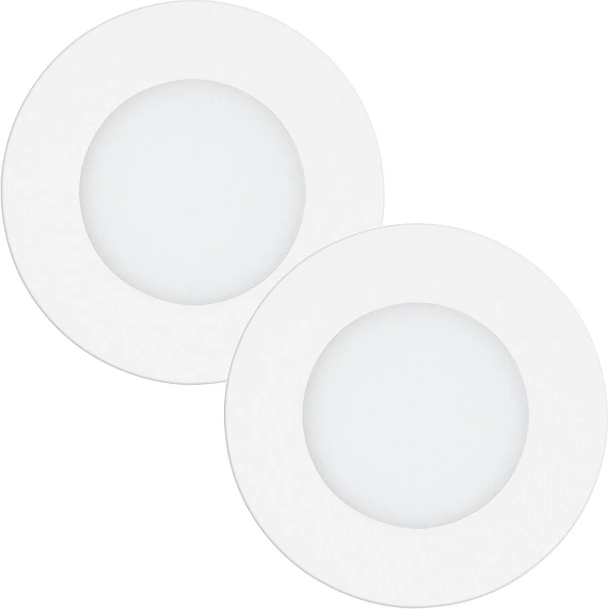 2 PACK Wall Flush Ceiling Light Colour White Shade White Plastic LED 5W Inc