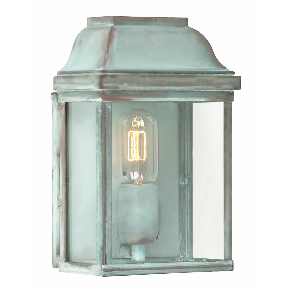 Outdoor IP44 Wall Light Sconce Verdigris LED E27 100W Bulb External d02557