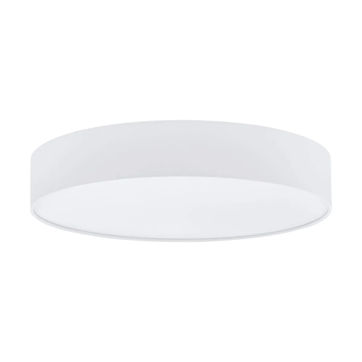 Flush Ceiling Light Colour White Shade White Fabric Plastic Bulb LED 40W