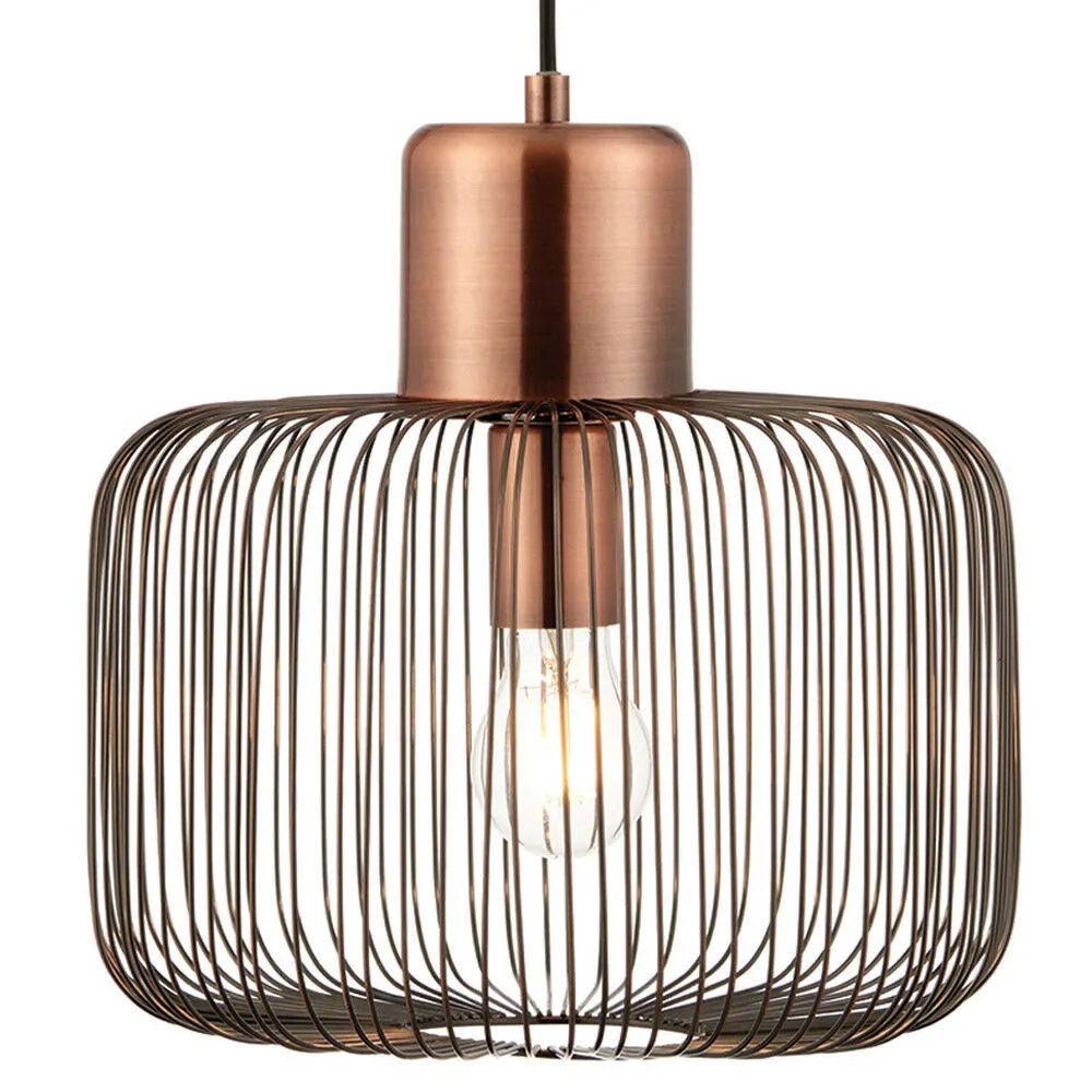 Hanging Ceiling Pendant Light ANTIQUE COPPER WIRE Shade Modern Lamp Bulb Holder