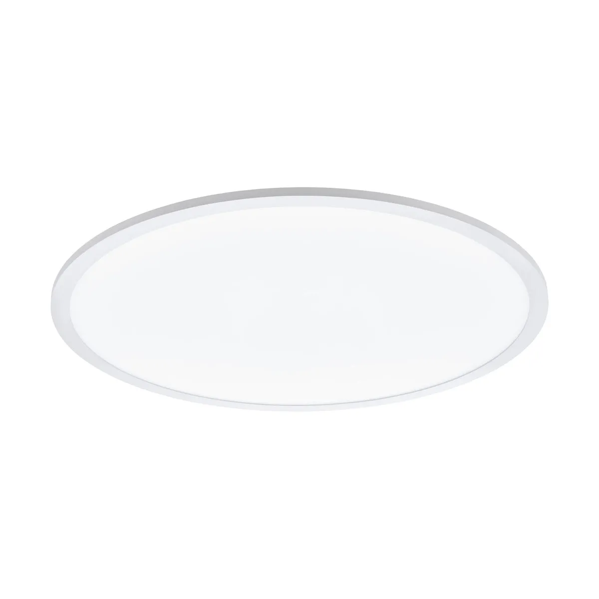 Flush Ceiling Light Colour White Shade Round White Plastic Bulb LED 30W Included