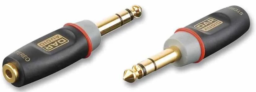 XCALIBER 6.35mm to 3.5mm Stereo Jack Adapter, Gold-Plated