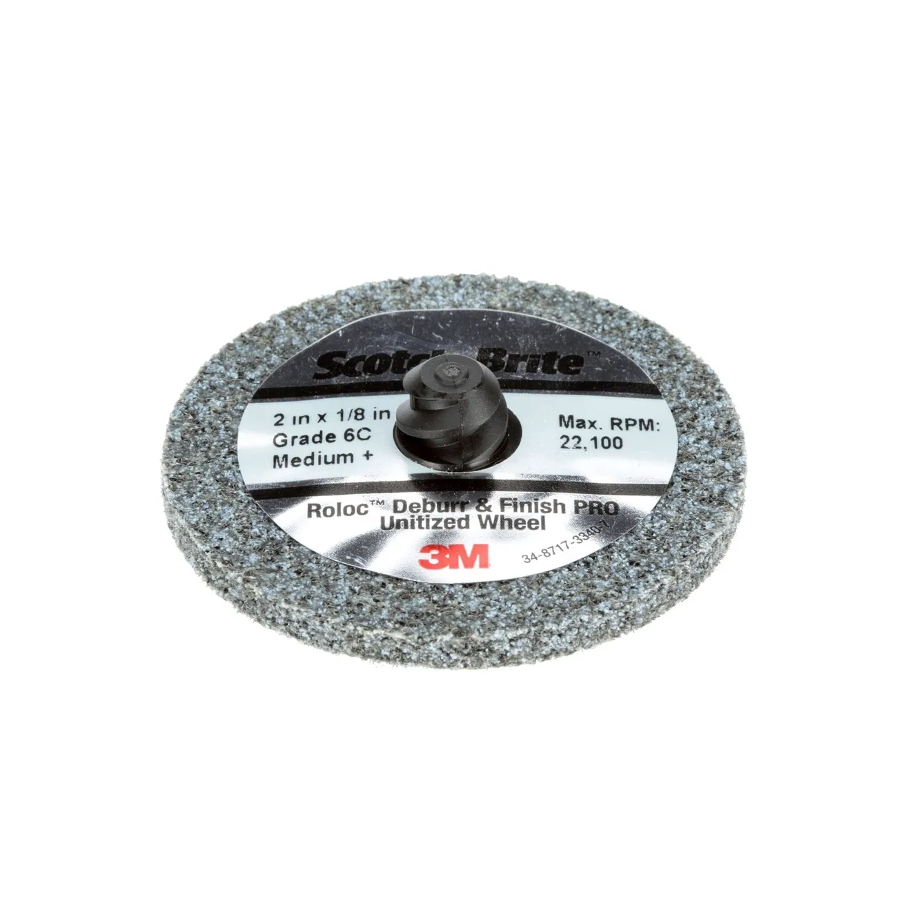 3M Scotch-Brite Roloc Deburr and Finish PRO Verpresste Kompaktscheibe DP-UR, TR, 76 mm x 6,35 mm, 2S FIN #51960