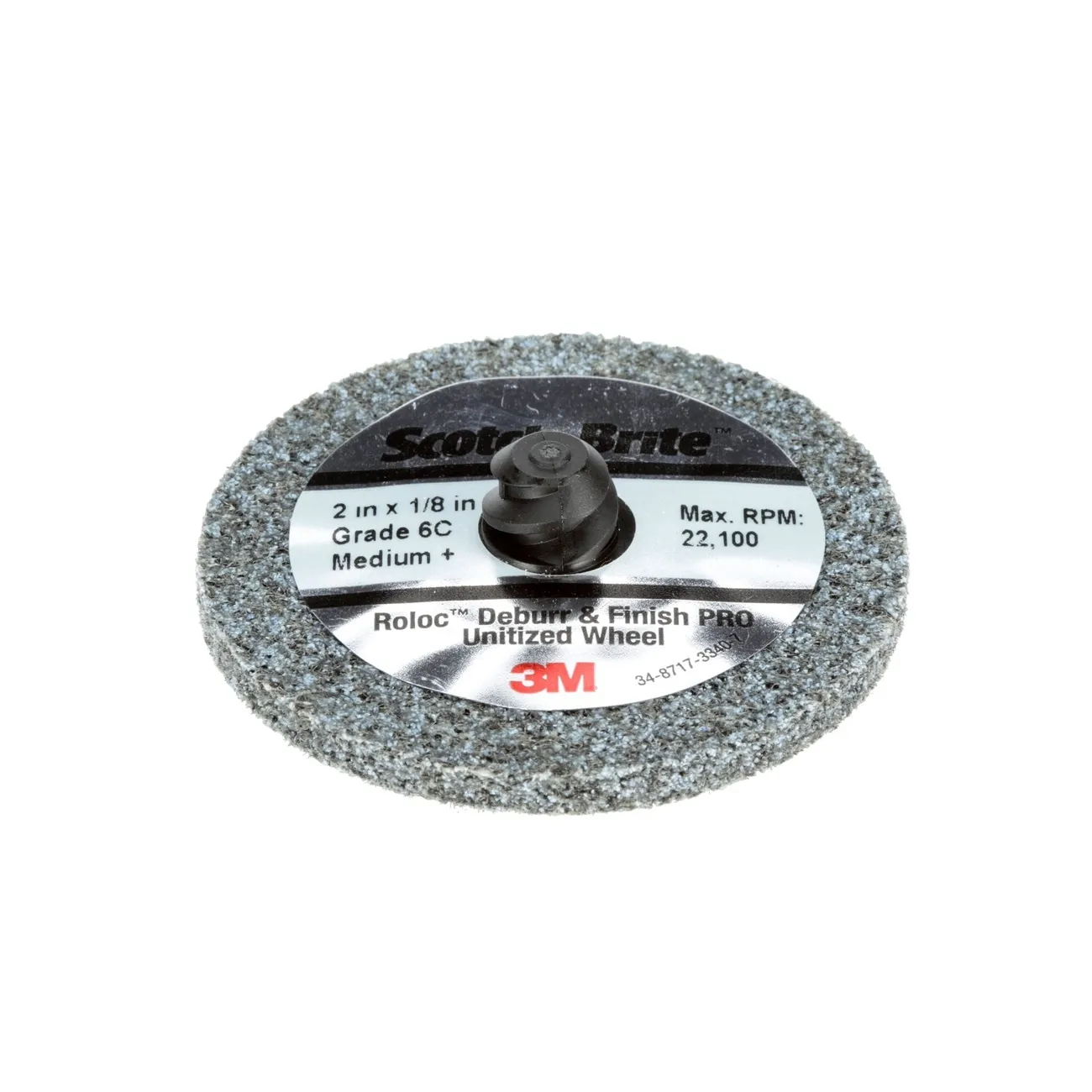 3M Scotch-Brite Roloc Deburr and Finish PRO Verpresste Kompaktscheibe DP-UR, 76 mm x 3,2 mm, MED # 708777