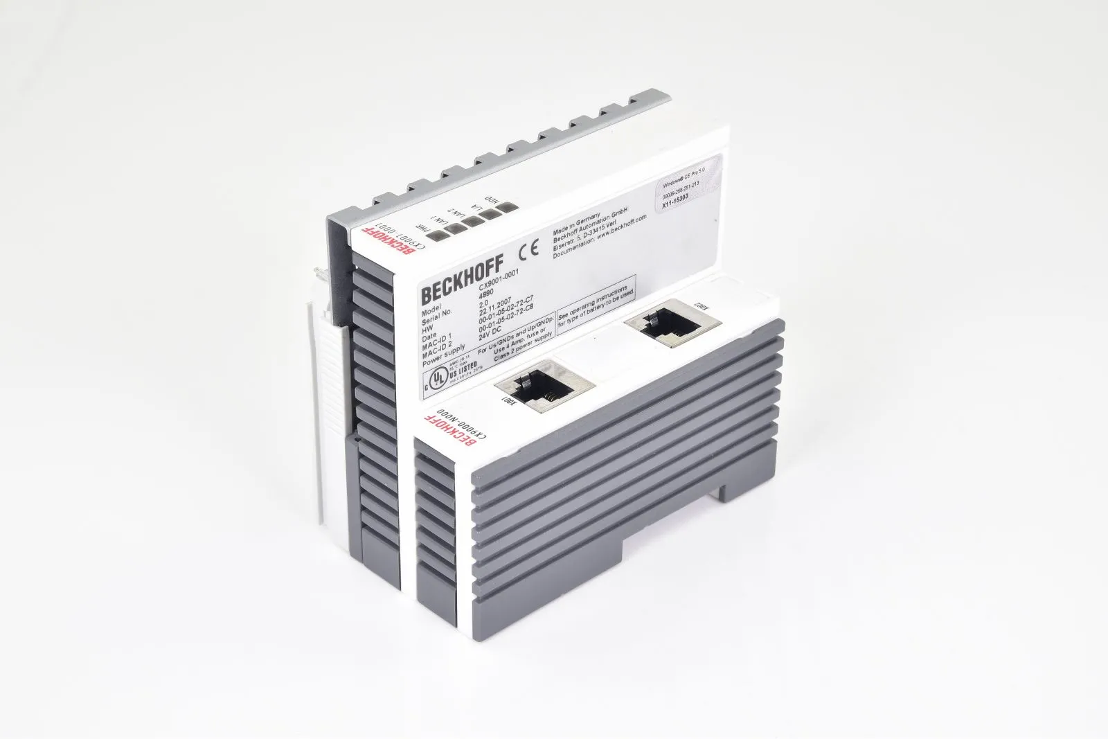 BECKHOFF CX9001-0001, Ethernet-Controller, HW2.0 - Defekt Haltenasen fehlen