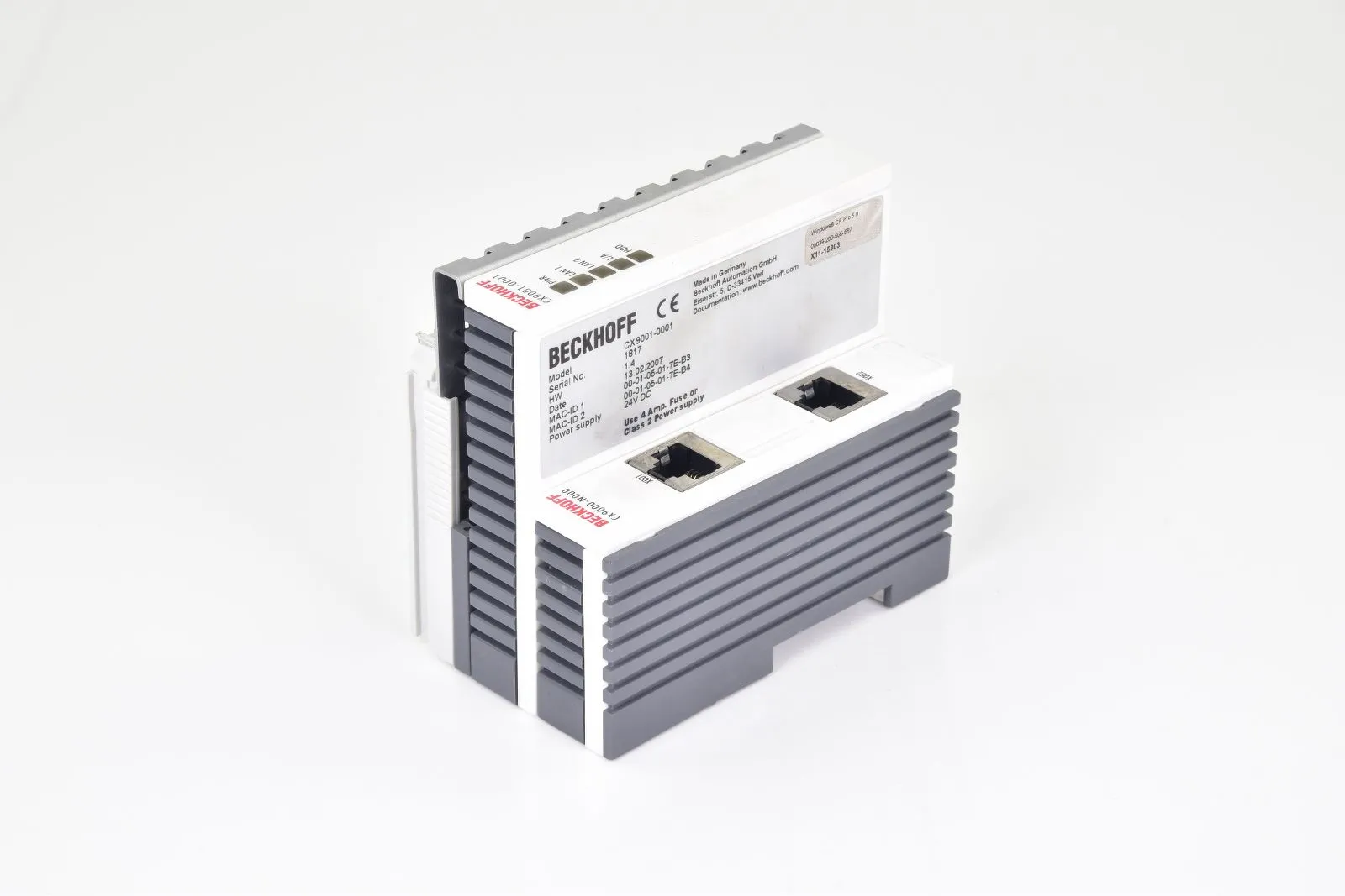 BECKHOFF CX9001-0001, Ethernet-Controller, HW1.4 - Defekt Halterung verformt