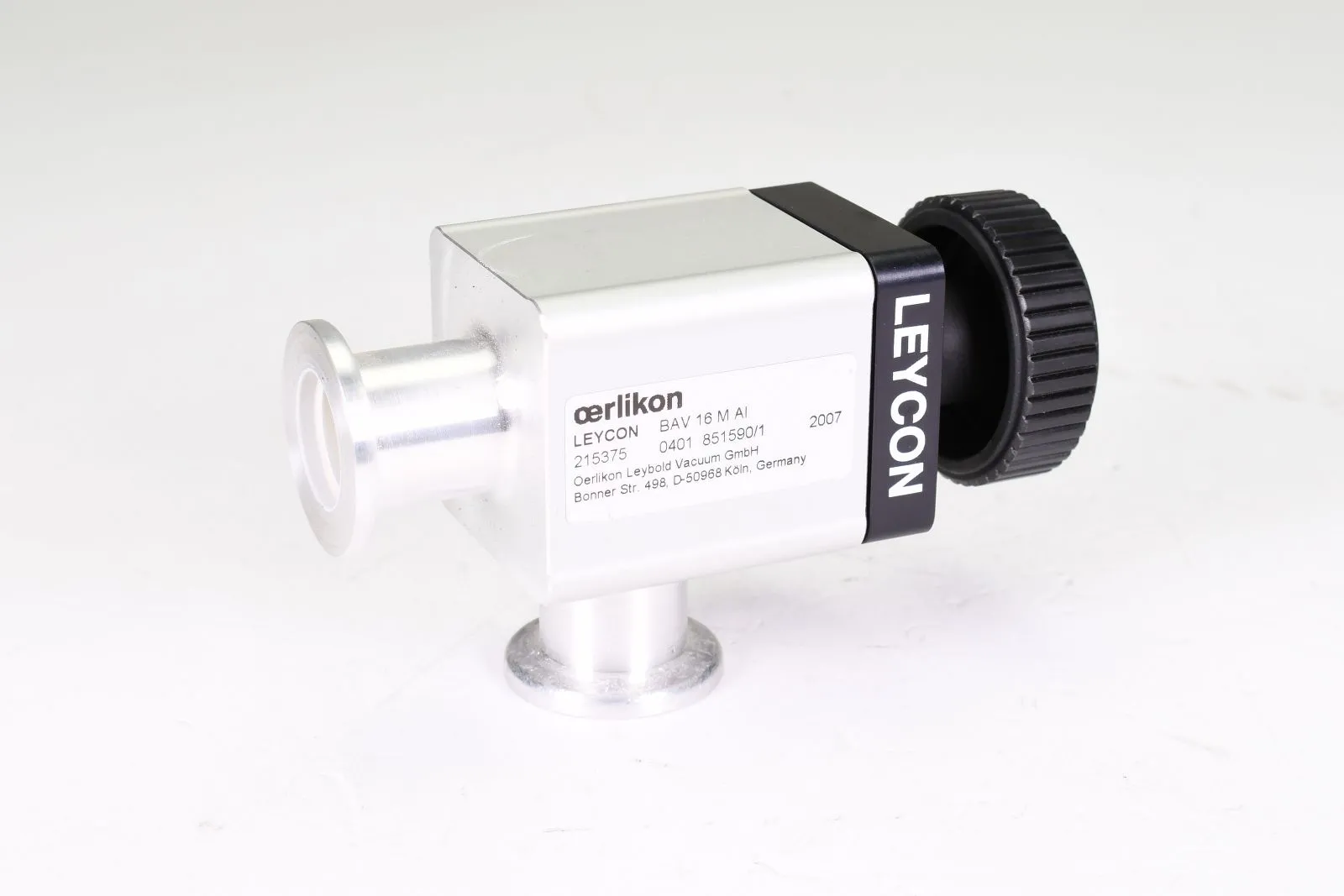 LEYBOLD 215375, BAV 16 M AI, Vakuumventil - Defekt Dichtflächen zerkratzt