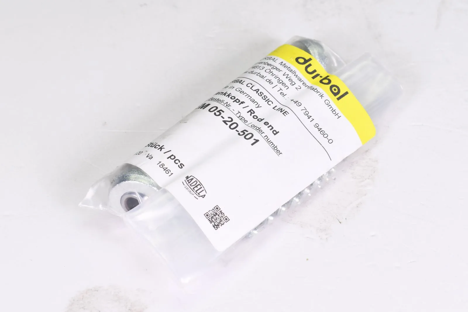 DURBALL BEM 05-20-501, Gelenkkopf mit Gleitlager, (1PE=10Stk.)