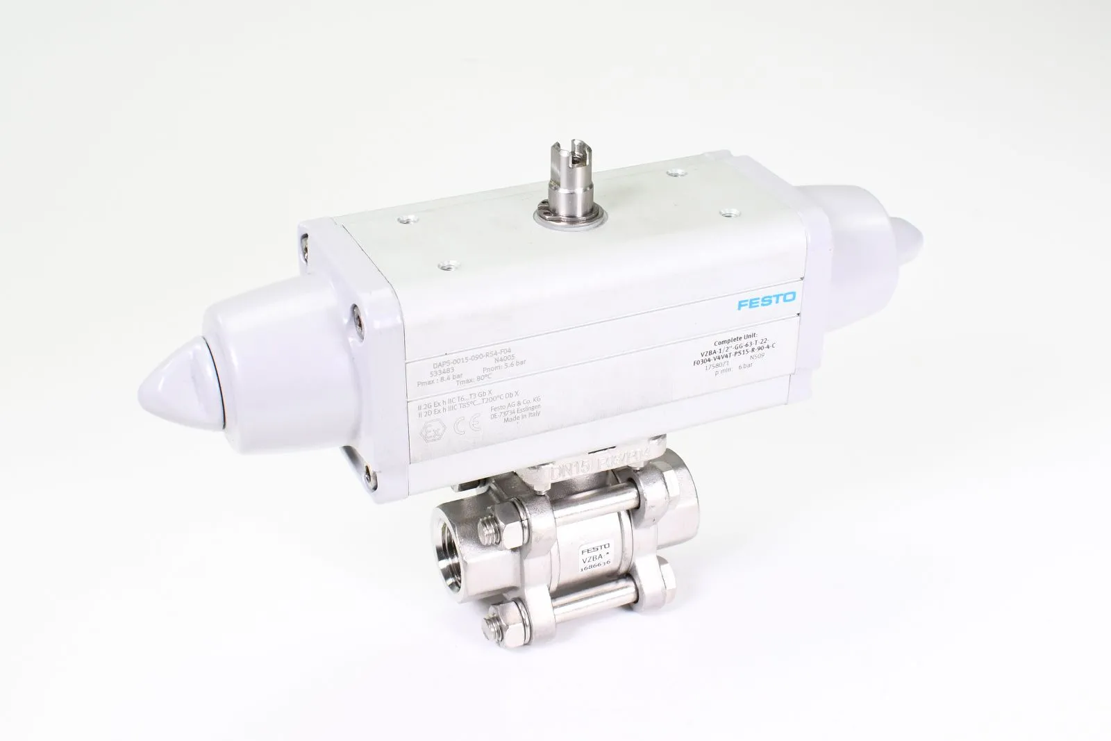 FESTO 1758071, VZBA-1/2"-GG-63-T-22-F0304-V4V4T-PS15-R-90-4-C, Antriebseinheit