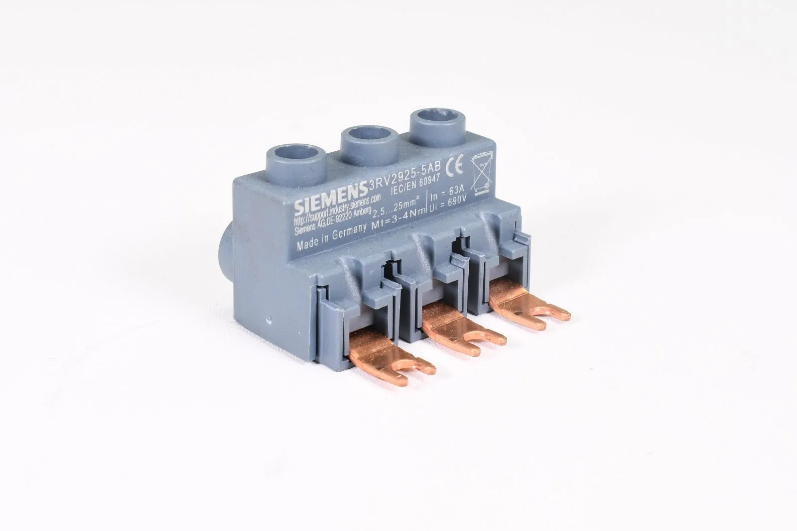 SIEMENS 3RV2925-5AB, 3-Phasen-Einspeiseklemme