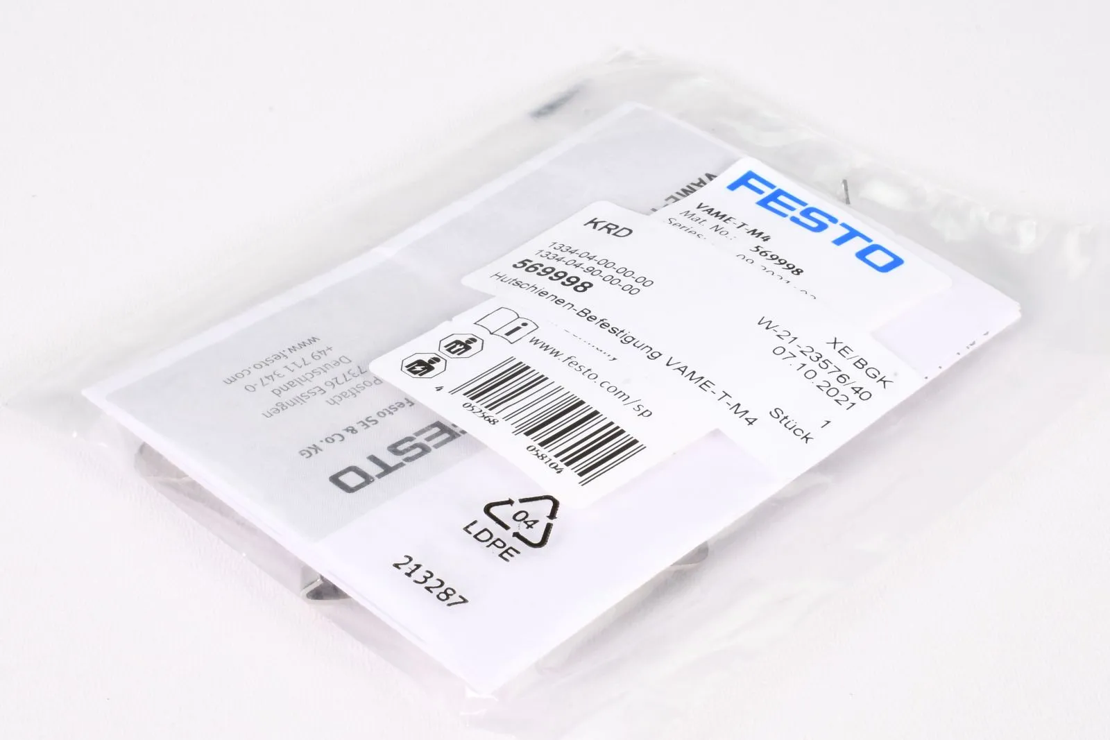 FESTO 569998, VAME-T-M4, Hutschienen-Befestigung