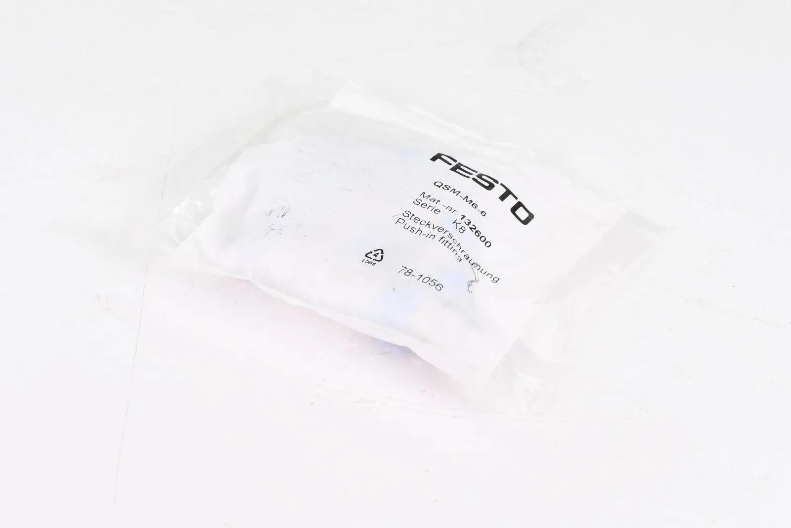 FESTO 132600, QSM-M6-6, Steckverschraubung, (1PE=10Stk.)