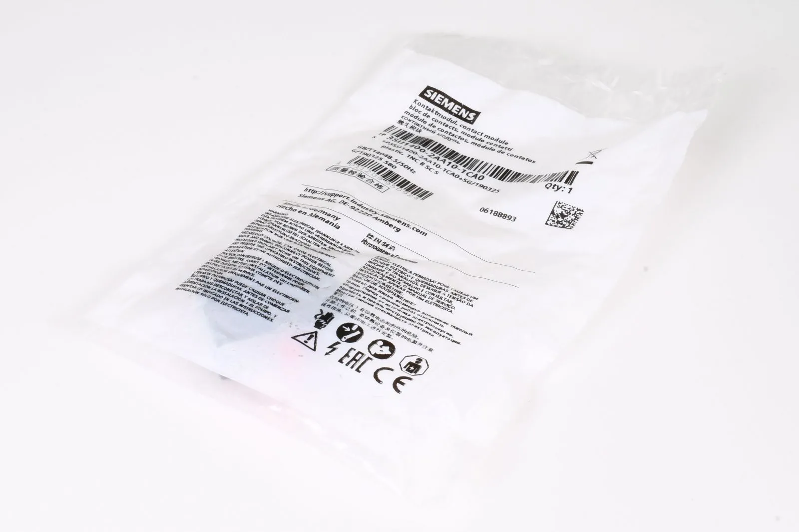 SIEMENS 3SU1400-2AA10-1CA0, Kontaktmodul, E04