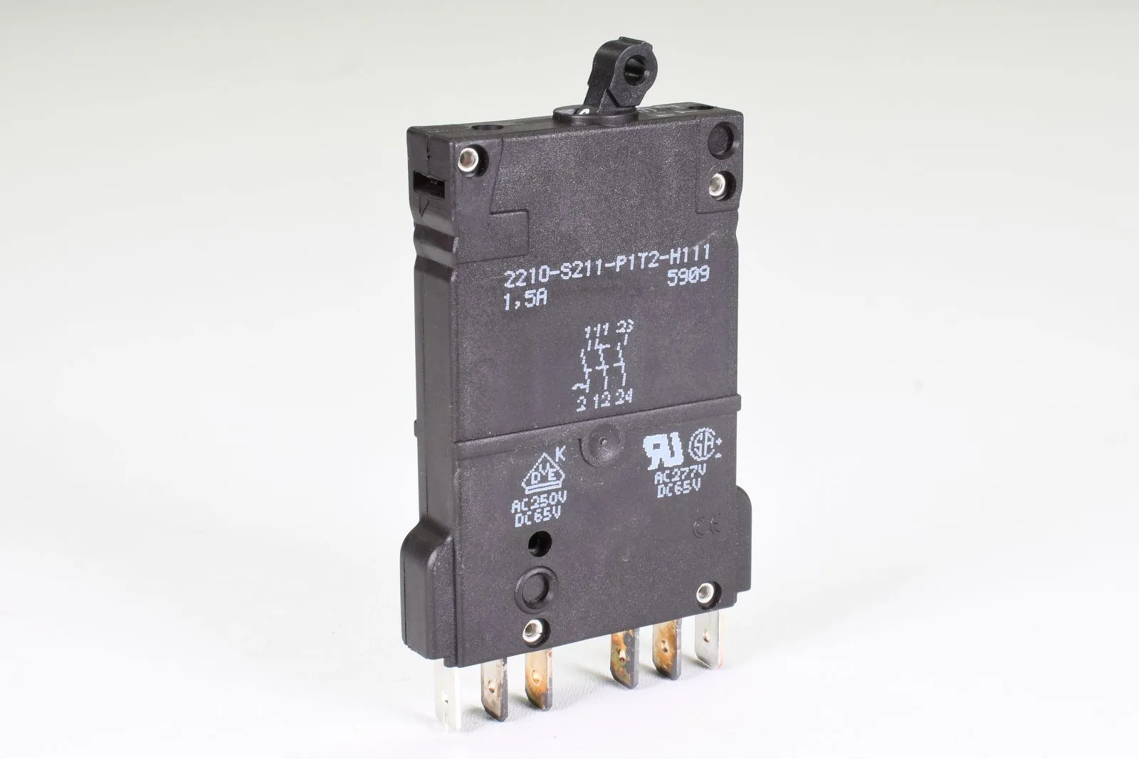 E-T-A 2210-S211-P1T2-H111-1,5A, Thermisch-magnetischer Schutzschalter