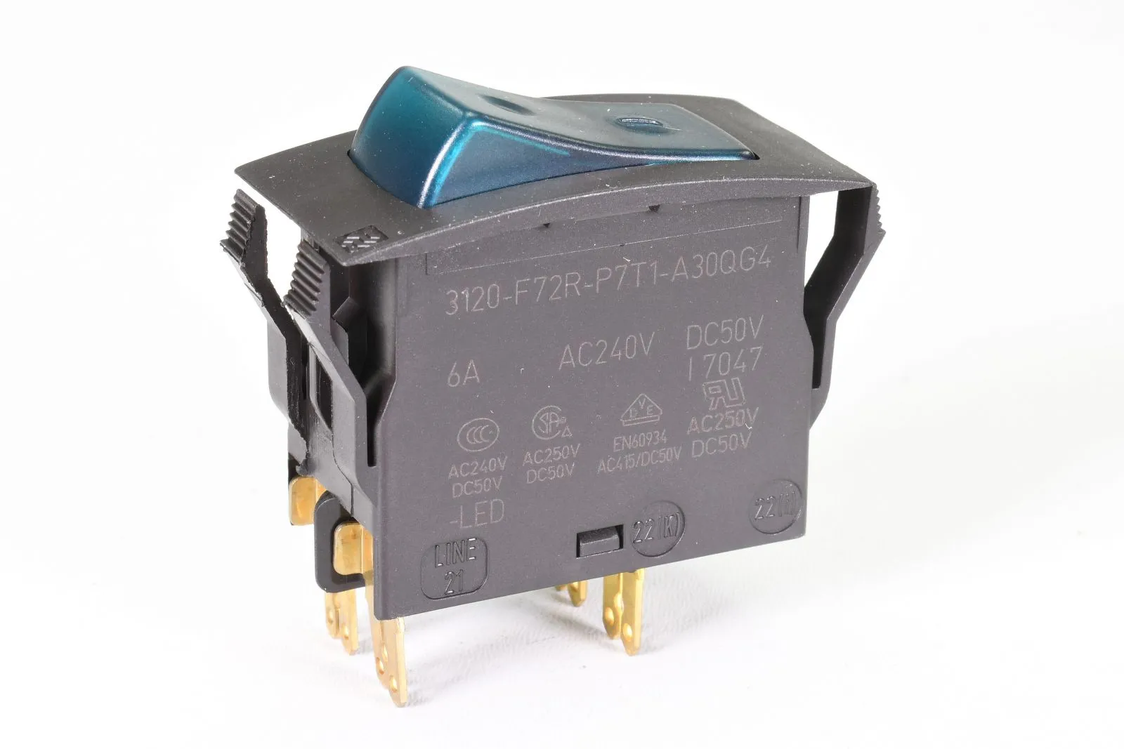 E-T-A 3120-F72R-P7T1-A30QG4-6A, Thermischer Schutzschalter