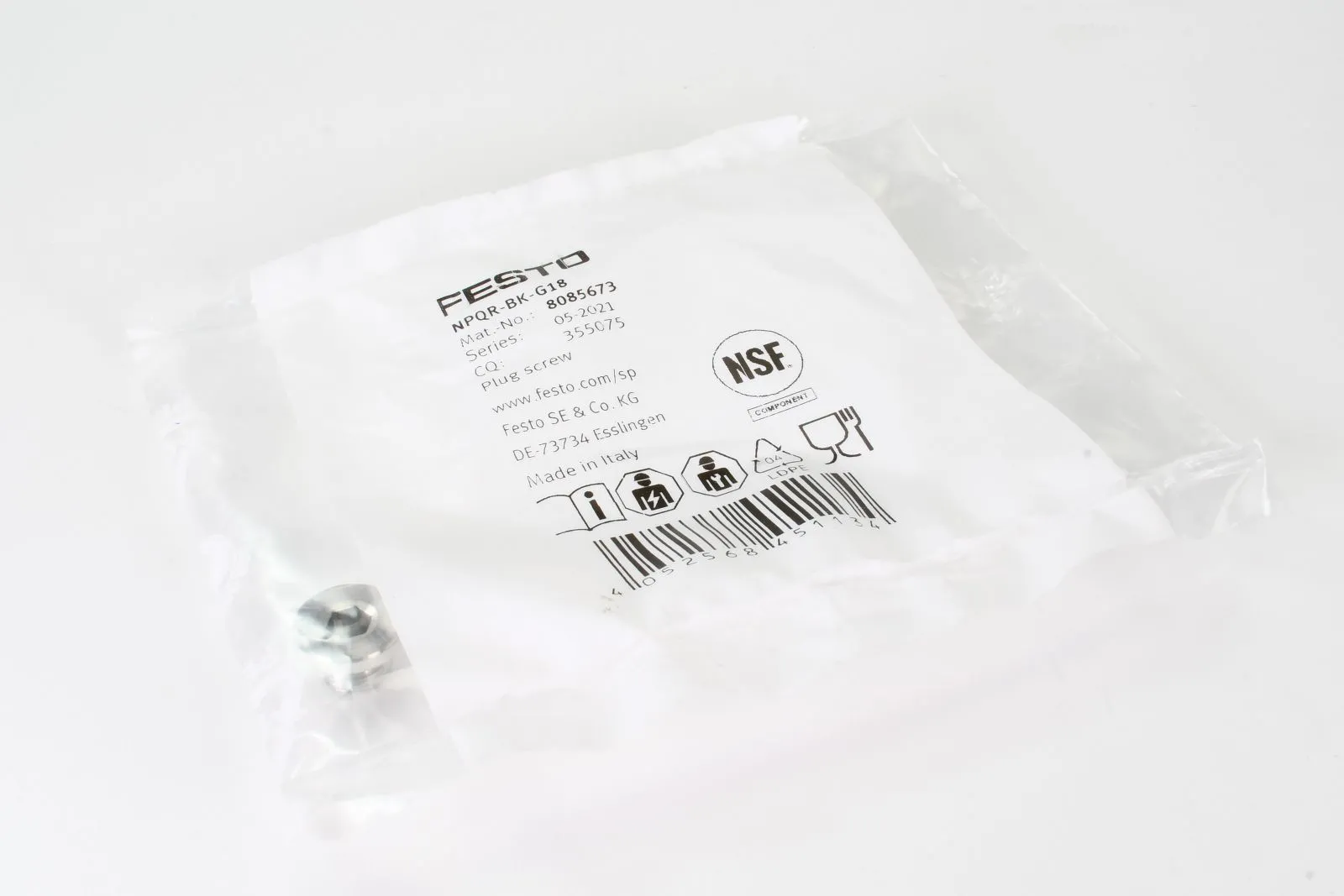 FESTO 8085673, NPQR-BK-G18, Verschlussschraube