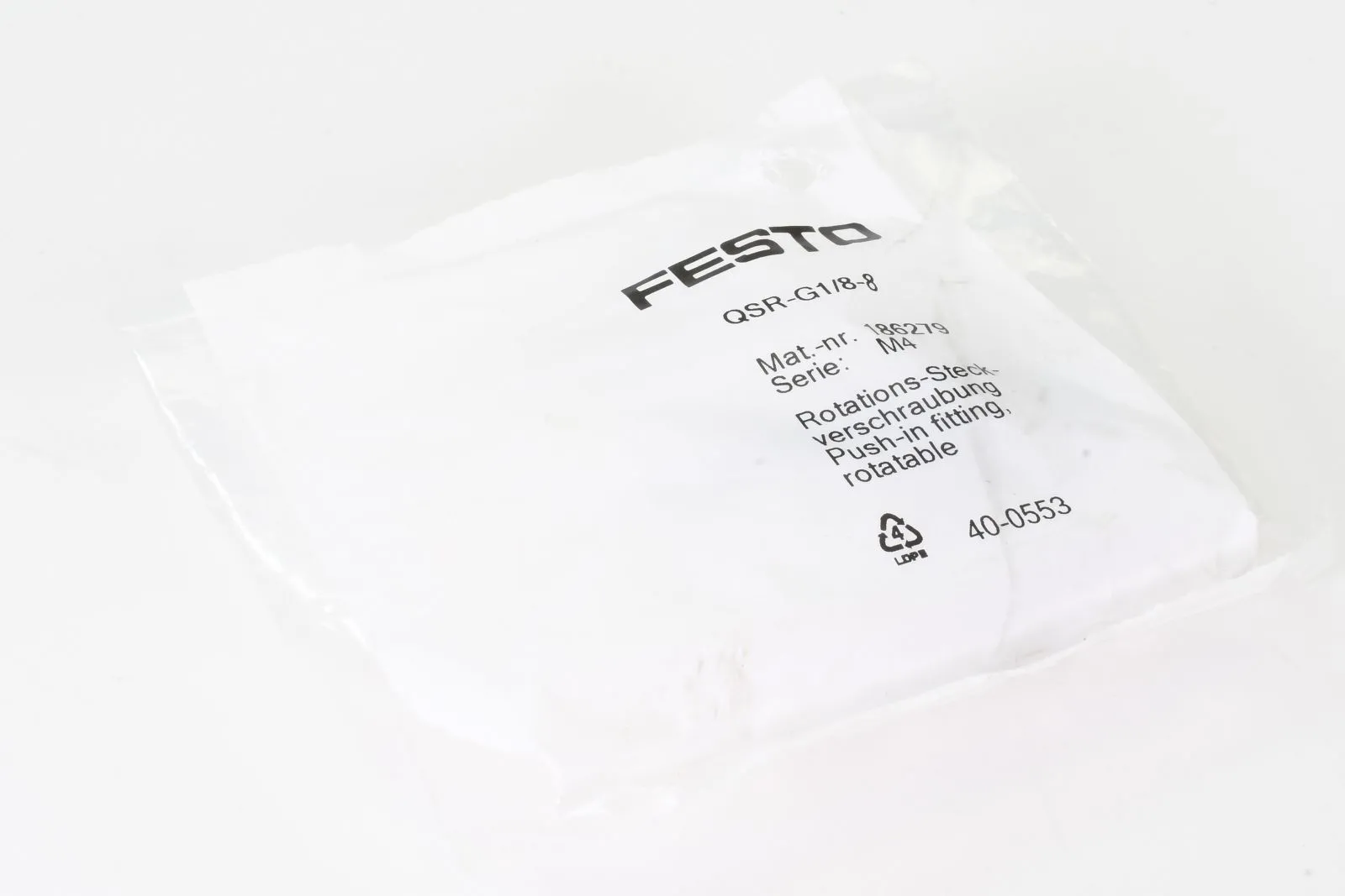 FESTO 186279, QSR-G1/8-8, Rotations-Steckverschraubung