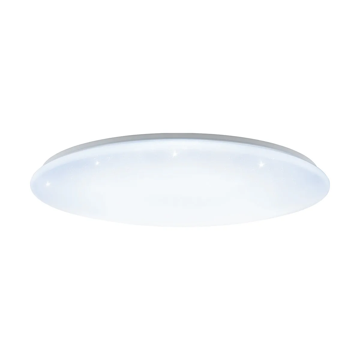 Flush Ceiling Light Colour White Shade White Plastic With Crystal Effect LED 80W