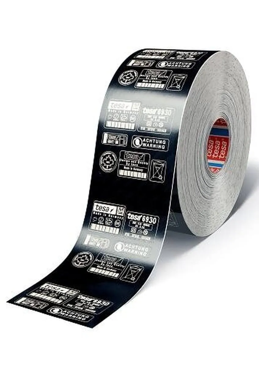 tesa 6930 Laserfolie 100mmx300m schwarz/weiß (glänzend)