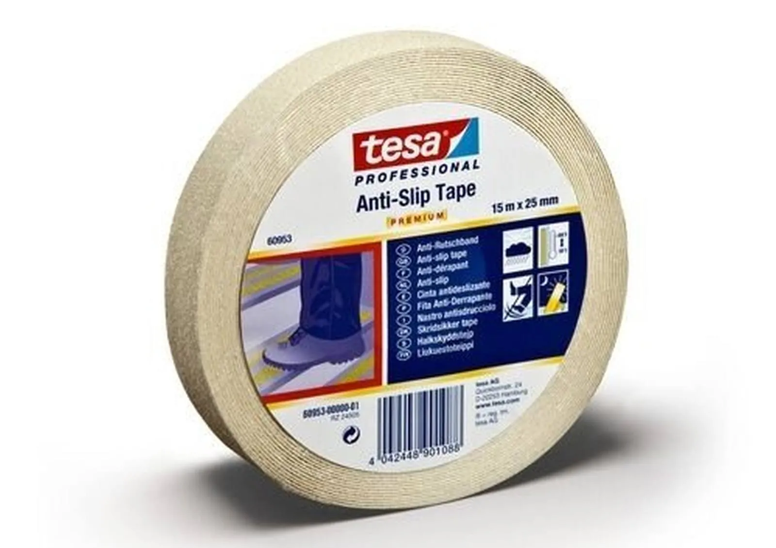 tesa Anti-Rutsch 60953 DIN 51130 25mmx15m fluoreszierend
