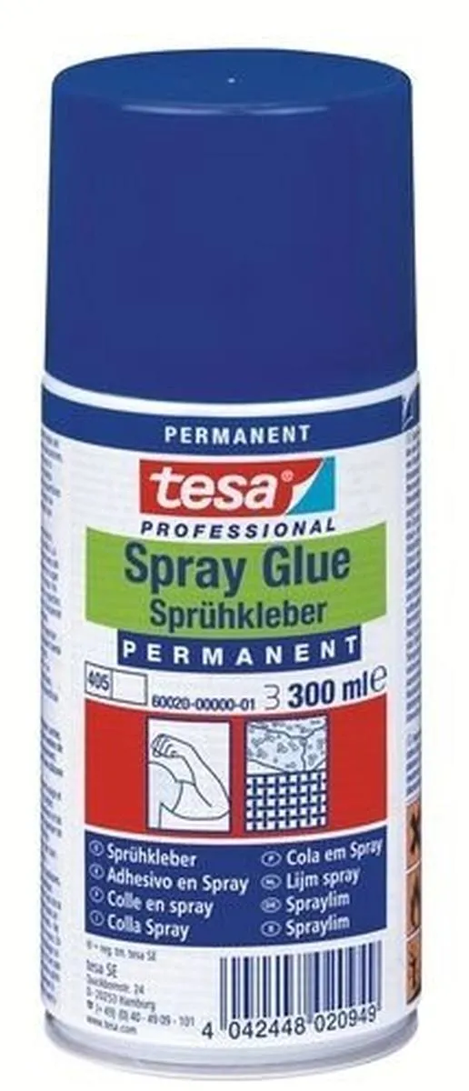 tesa Sprühkleber 60020, permanent, silikonfrei, 300ml Dose