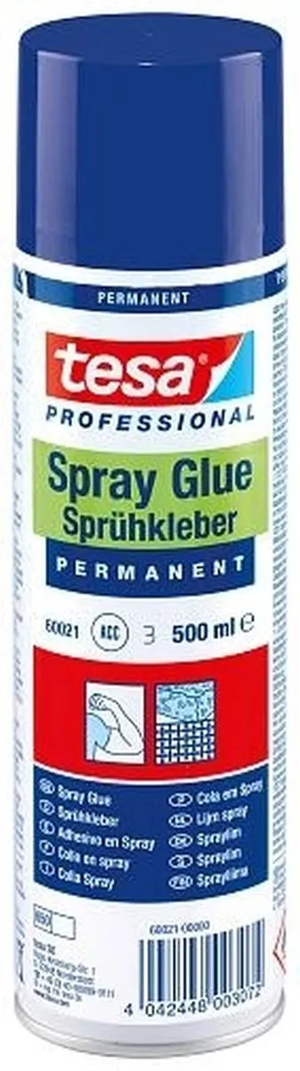 tesa Sprühkleber 60021, permanent, silikonfrei, 500ml Dose
